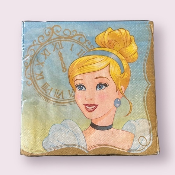 Disney Princess Cinderella Birthday Party Supplies Napkins Paper Plates Set New - Picture 2 of 6